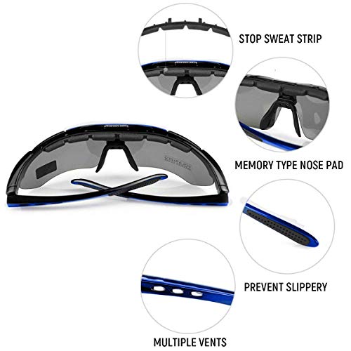 Polaroid-Sonnenbrille, Herren-Fahrradbrille, Sportbrille, 5-in-1-taktische Militärbrille für Radfahren, Fahren, Wandern, Angeln, Outdoor-Aktivitäten